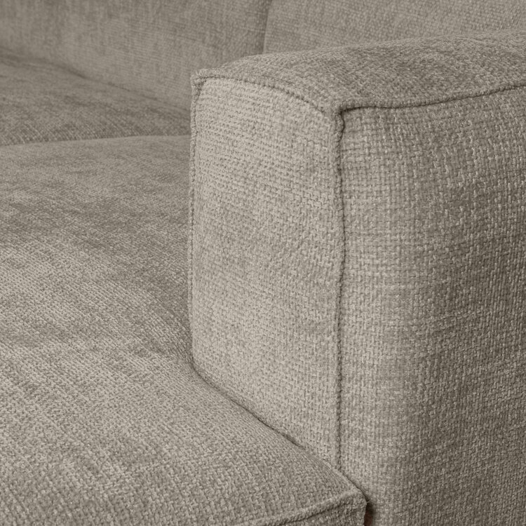 WOOOD. Woood | Bean chaise longue rechts grove melange travertin