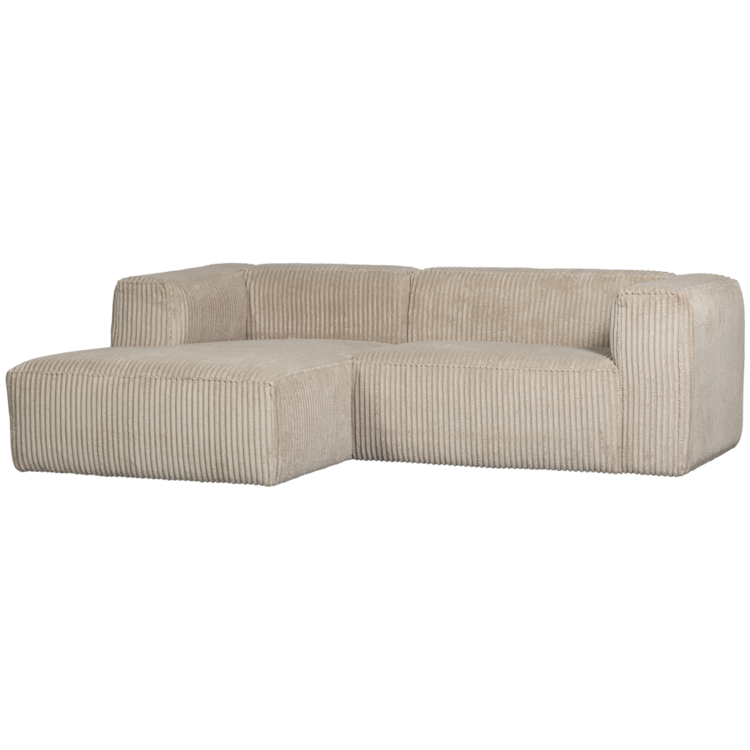 WOOOD. Woood | Bean Chaise Longue links grove ribstof travertin