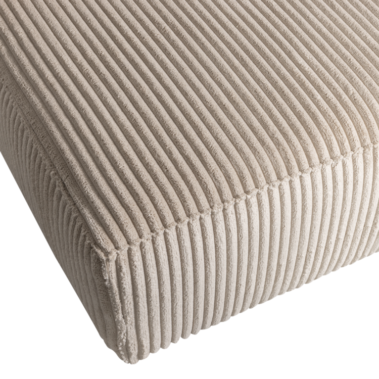 WOOOD. Woood | Bean Chaise Longue links grove ribstof travertin