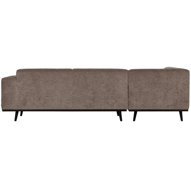 WOOOD BePureHome | Hoekbank links Statement platte brede rib taupe