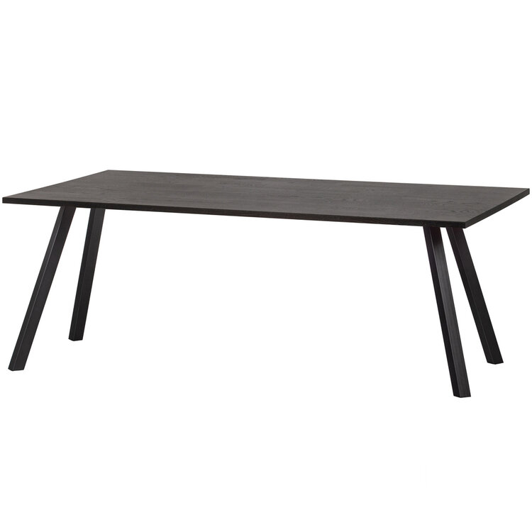 WOOOD. Woood | Tablo tafel eiken zwart 200 cm met 2-standen poot