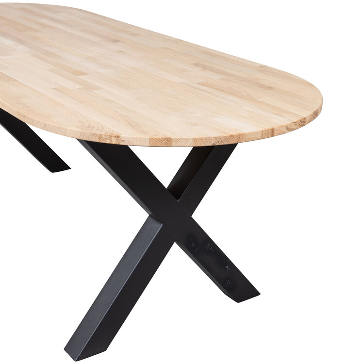 WOOOD. Woood | Tablo tafel eiken ovaal 220 cm met Alkmaar poot
