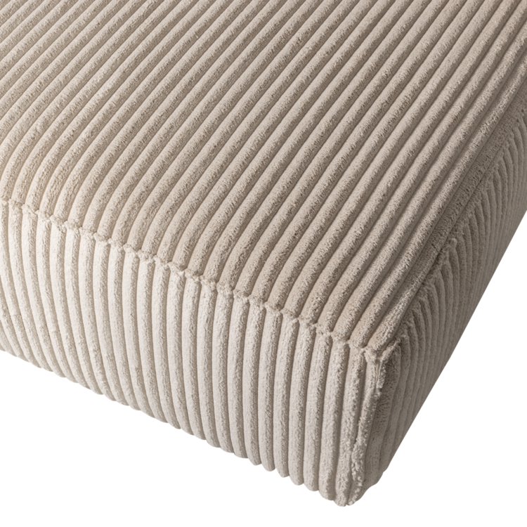 WOOOD. Woood | Bean chaise longue rechts grove ribstof travertin