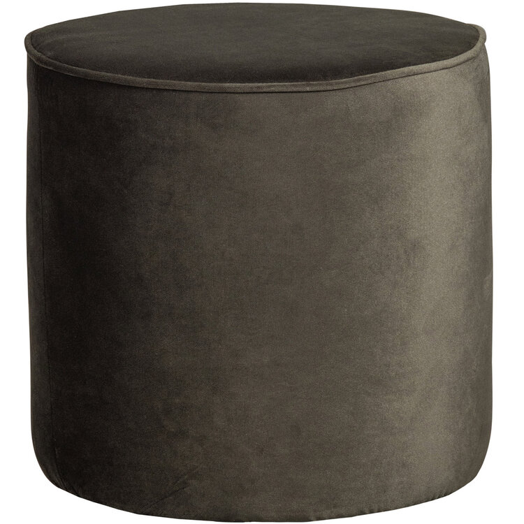 WOOOD. Woood | Sara poef hoog warm groen 46xØ46cm