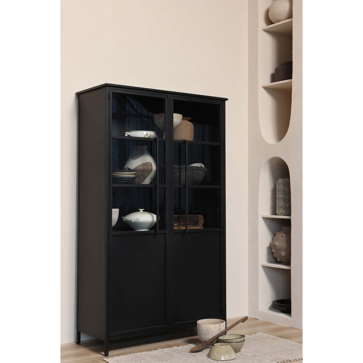 WOOOD BePureHome | Vitrinekast Exhibit metaal zwart