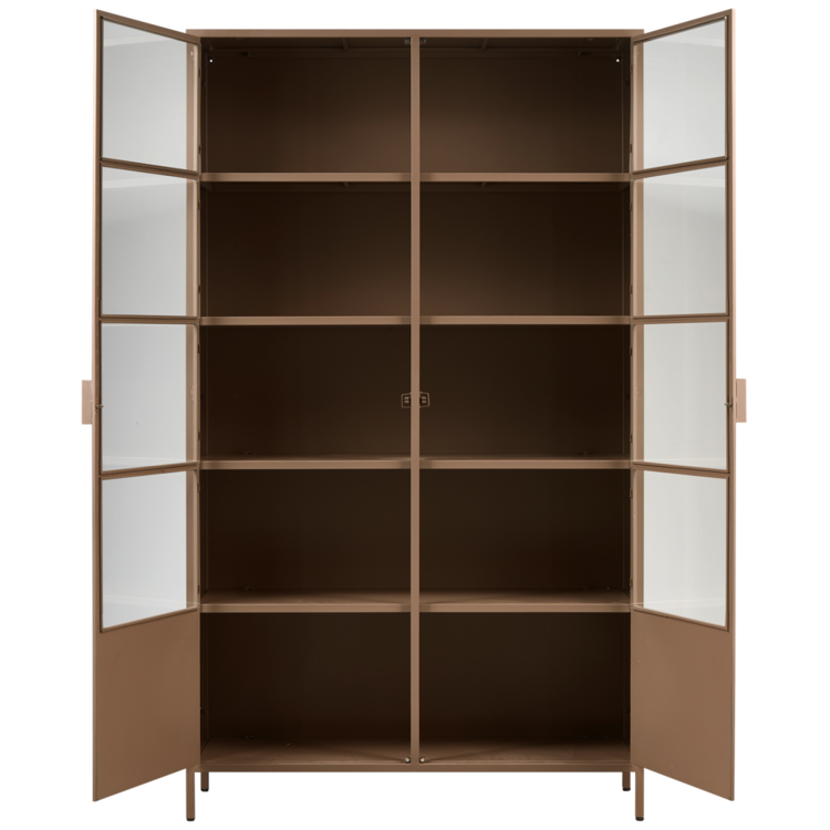 WOOOD. Woood | Vitrinekast Ronja metaal military brown