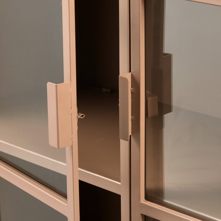 WOOOD. Woood | Vitrinekast Ronja metaal military brown