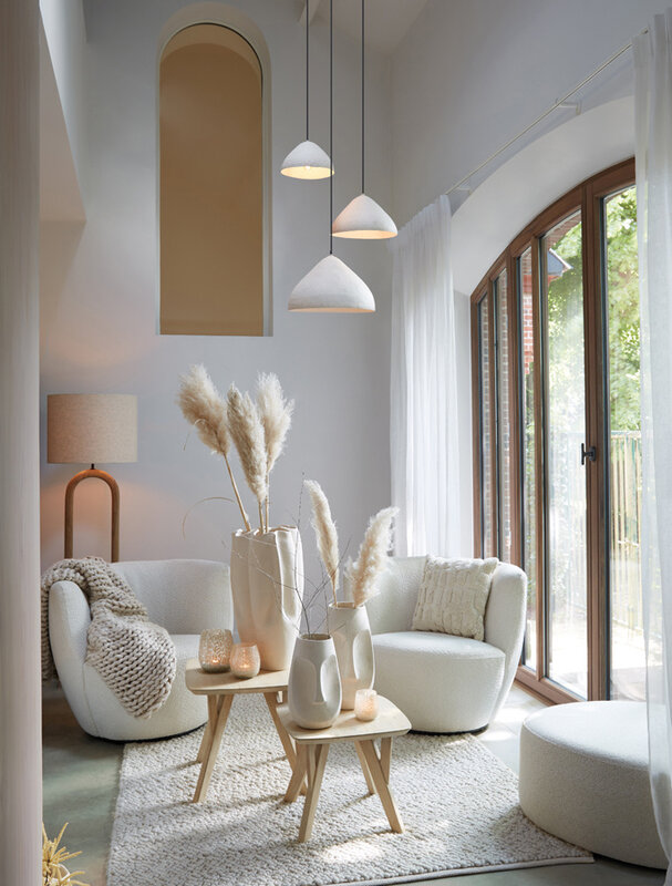 Light & Living Light & Living | Hanglamp 25x15 cm ELIMO matt cream