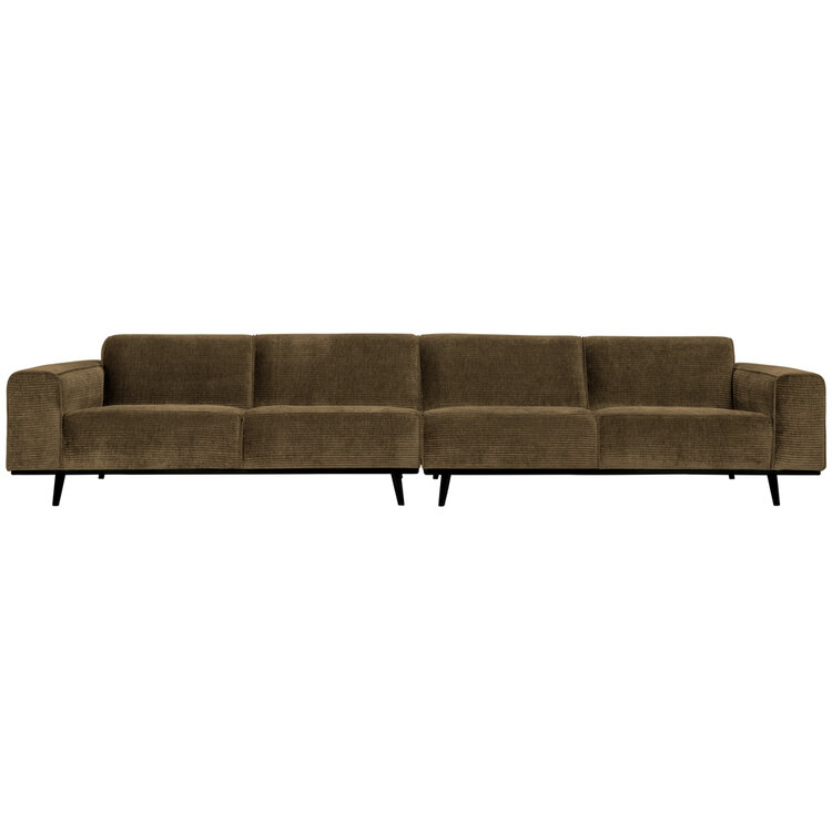 WOOOD BePureHome | XL 4-zits bank Statement platte brede rib rock 372cm