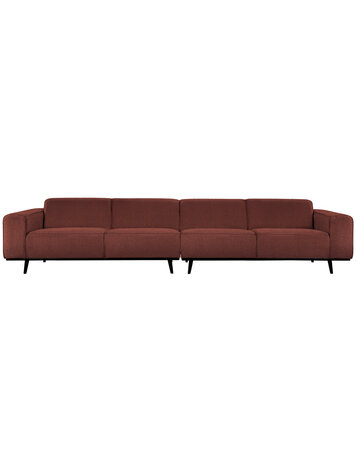 WOOOD BePureHome | XL 4-zits bank Statement bouclé chestnut 372cm