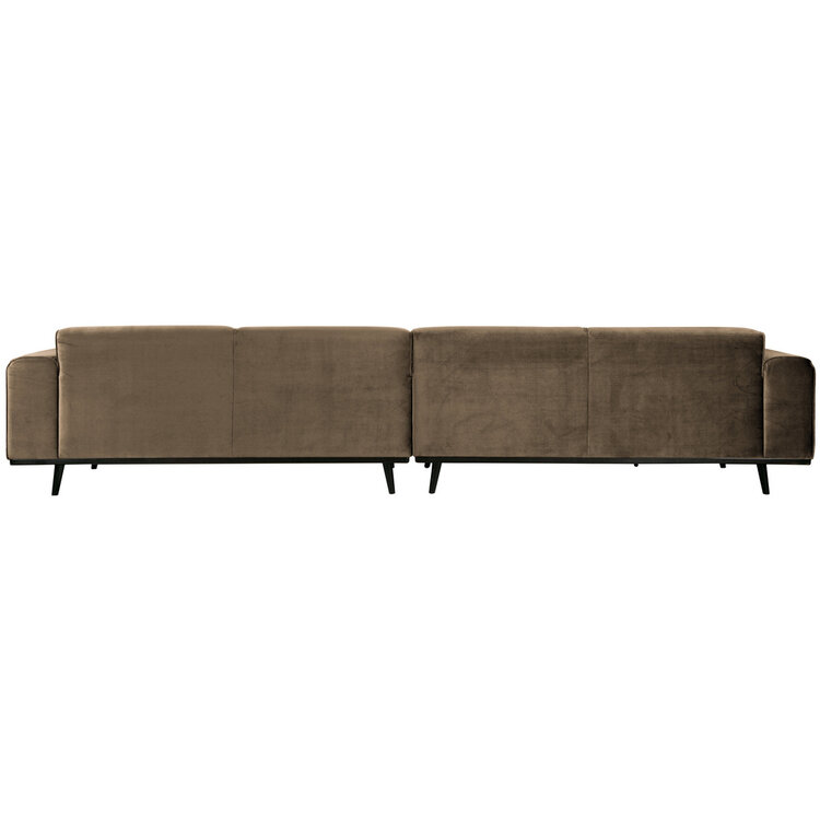 WOOOD BePureHome | XL 4-zits bank Statement fluweel taupe 372cm