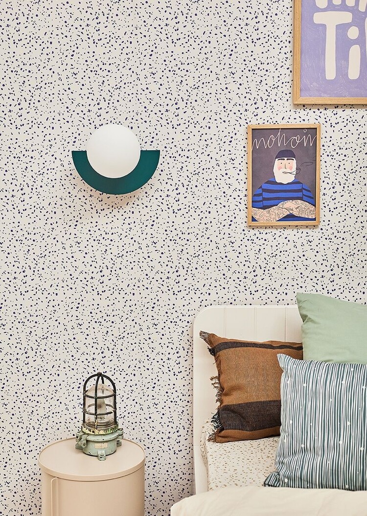 Bibelotte Bibelotte | Behang Terrazzo Kobalt