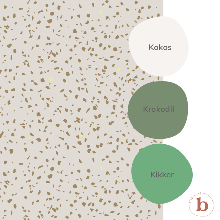 Bibelotte Bibelotte | Behang Terrazzo Olijf