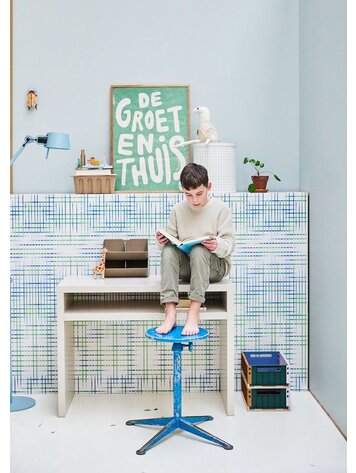 Bibelotte Bibelotte | Behang Grid groen