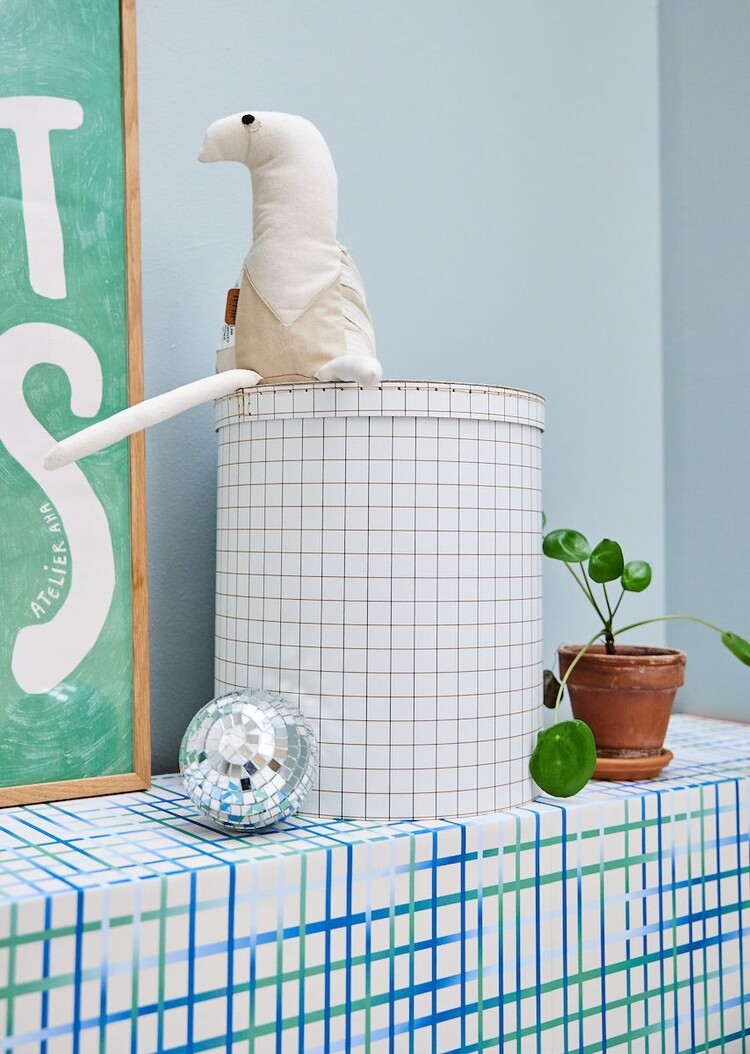 Bibelotte Bibelotte | Behang Grid groen