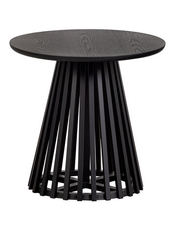 vtwonen vtwonen | Bijzettafel Slats high hout zwart 48xØ50