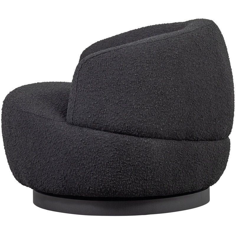 Be Pure Home BePureHome | Draaifauteuil Woolly Bouclé antraciet