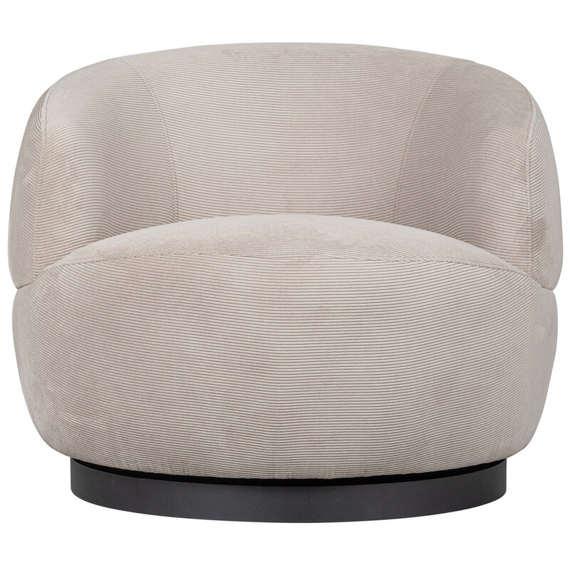 Be Pure Home BePureHome | Draaifauteuil Woolly ribcord naturel