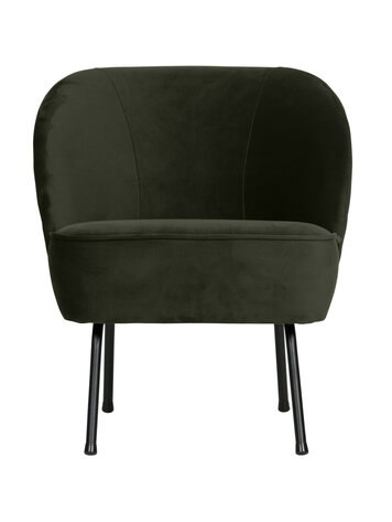 WOOOD BePureHome | Fauteuil Vogue fluweel dark green