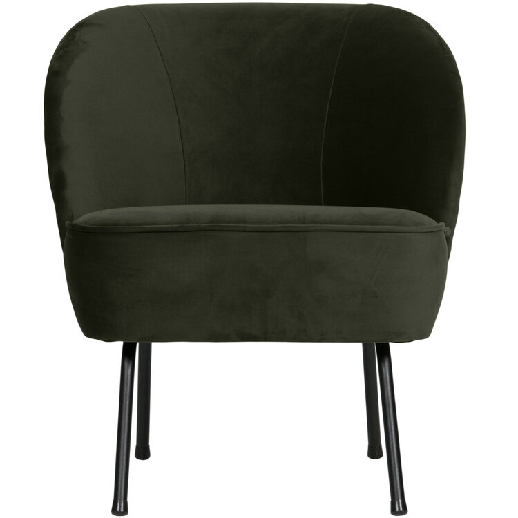 WOOOD BePureHome | Fauteuil Vogue fluweel dark green
