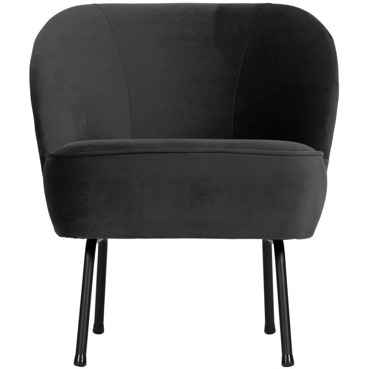 WOOOD BePureHome | Fauteuil Vogue fluweel zwart