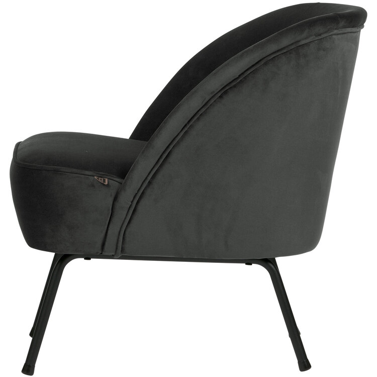 WOOOD BePureHome | Fauteuil Vogue fluweel zwart
