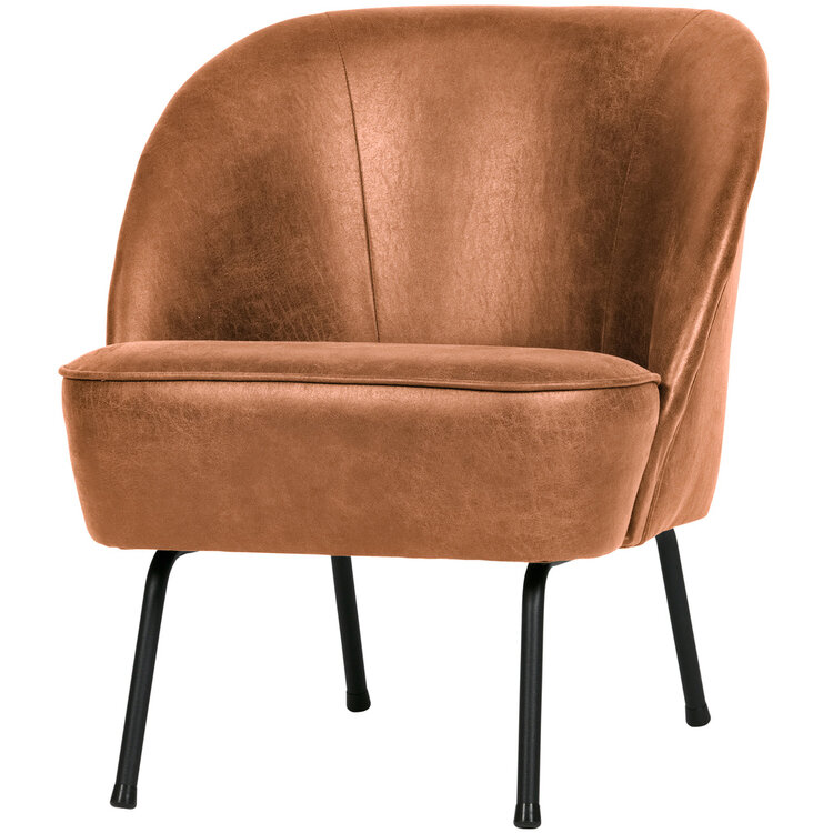 WOOOD BePureHome | Fauteuil Vogue leer cognac