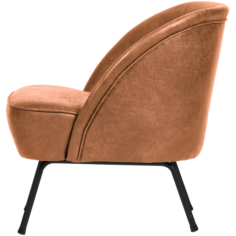 WOOOD BePureHome | Fauteuil Vogue leer cognac
