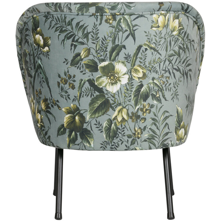 WOOOD BePureHome | Fauteuil Vogue fluweel poppy grijs