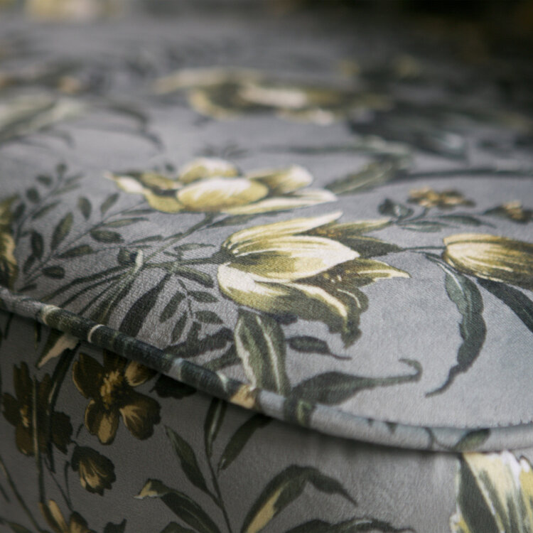 WOOOD BePureHome | Fauteuil Vogue fluweel poppy grijs