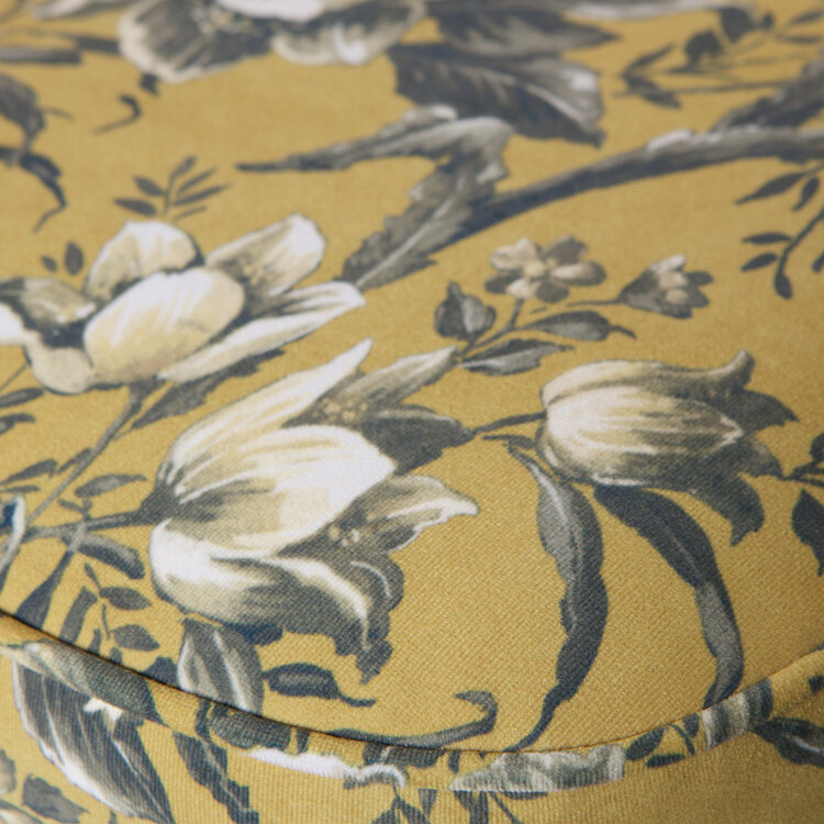 WOOOD BePureHome | Fauteuil Vogue fluweel poppy mosterd