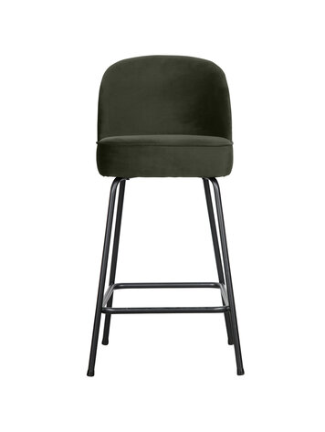 WOOOD BePureHome | Barstoel Vogue 65cm fluweel dark green