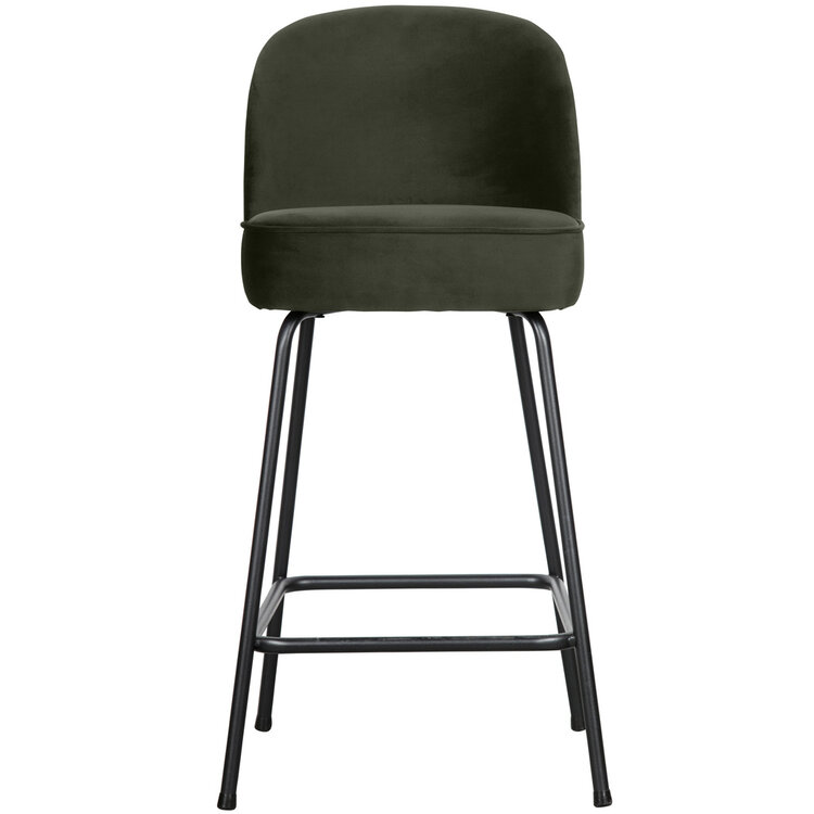 WOOOD BePureHome | Barstoel Vogue 65cm fluweel dark green