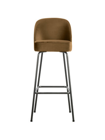 WOOOD BePureHome | Barstoel Vogue 80cm fluweel honing geel