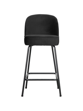 WOOOD BePureHome | Barstoel Vogue 65cm fluweel zwart