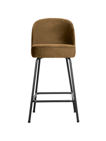 WOOOD BePureHome | Barstoel Vogue 65cm fluweel honing geel