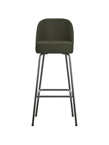 WOOOD BePureHome | Barstoel Vogue 80cm geweven stof warm groen