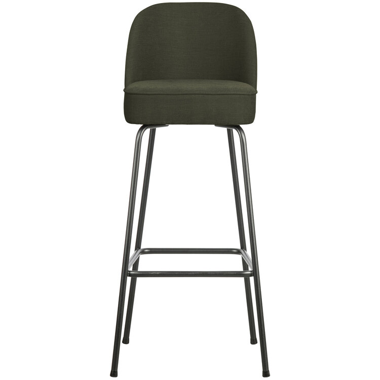 WOOOD BePureHome | Barstoel Vogue 80cm geweven stof warm groen
