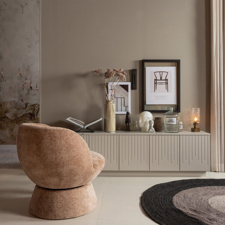 WOOOD BePureHome | Draaifauteuil Shuffle naturel