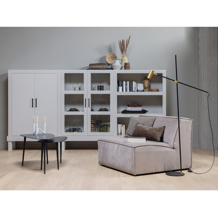 WOOOD BePureHome | Bijzettafels set van 2 Triangle metaal zwart nikkel