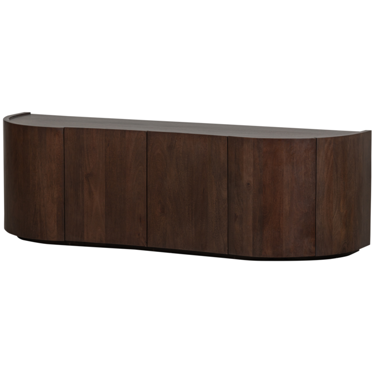 WOOOD BePureHome | Dressoir Sense 4-deurs mango walnoot