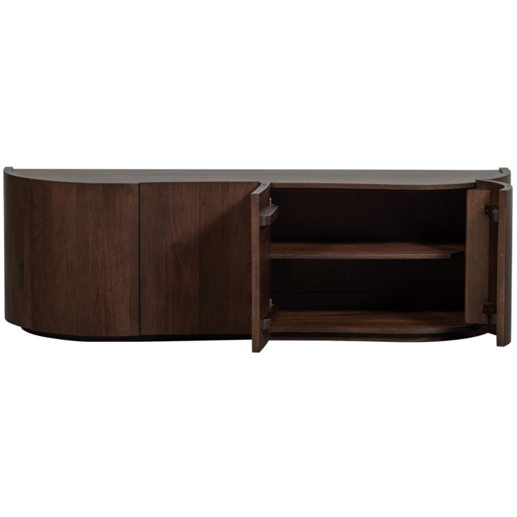 WOOOD BePureHome | Dressoir Sense 4-deurs mango walnoot