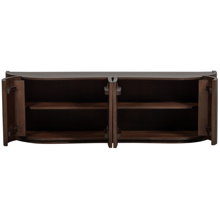 WOOOD BePureHome | Dressoir Sense 4-deurs mango walnoot