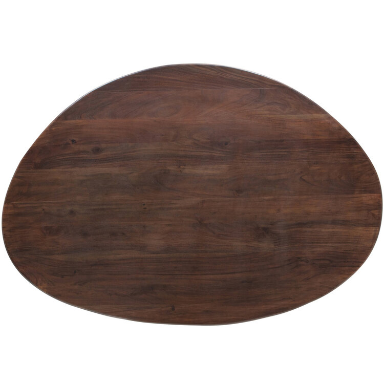 WOOOD BePureHome | Eettafel/bureau Roundly mangohout walnoot 160x110cm