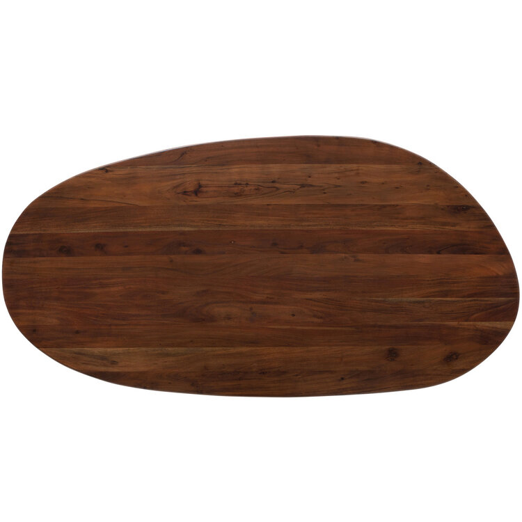WOOOD BePureHome | Eettafel/bureau Roundly mangohout walnoot 200x100cm