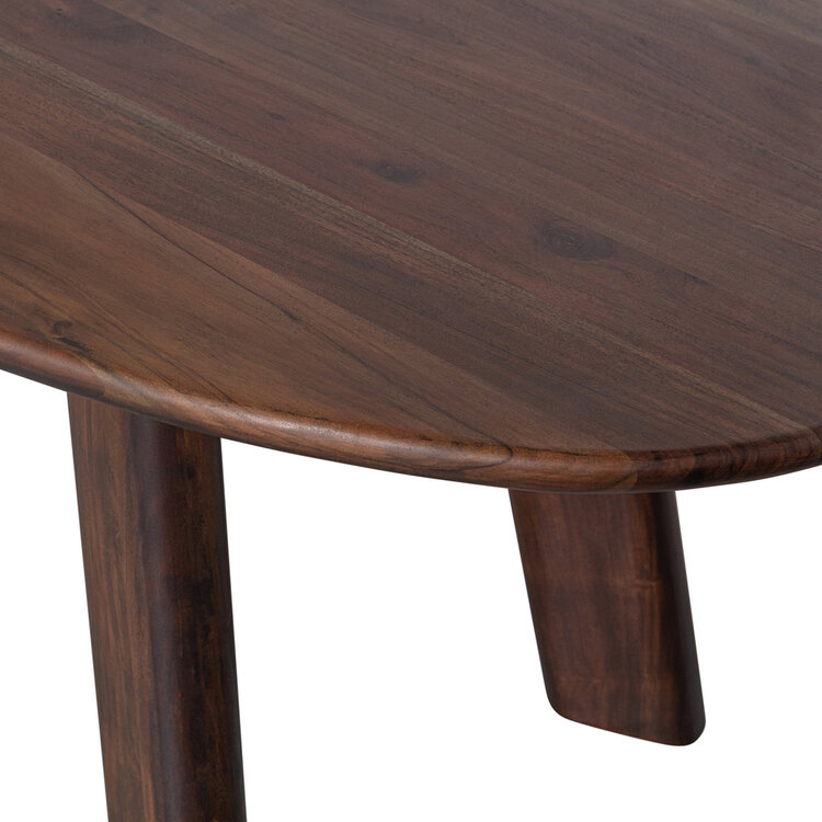 WOOOD BePureHome | Eettafel/bureau Roundly mangohout walnoot 200x100cm