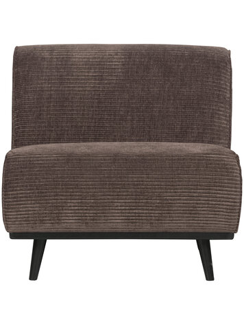 WOOOD BePureHome | 1-zits element Statement brede platte rib taupe