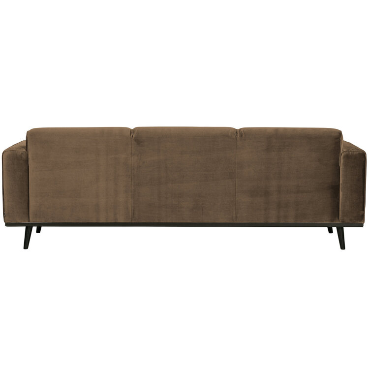 WOOOD BePureHome | 3-zits bank Statement 230cm fluweel taupe