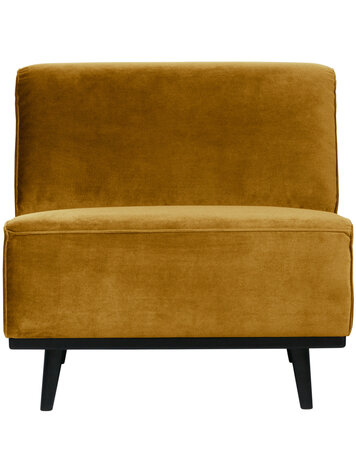 WOOOD BePureHome | 1-zits element Statement fluweel honing geel