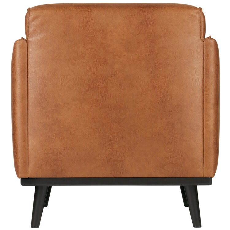 WOOOD BePureHome | Fauteuil met arm Statement lederlook cognac